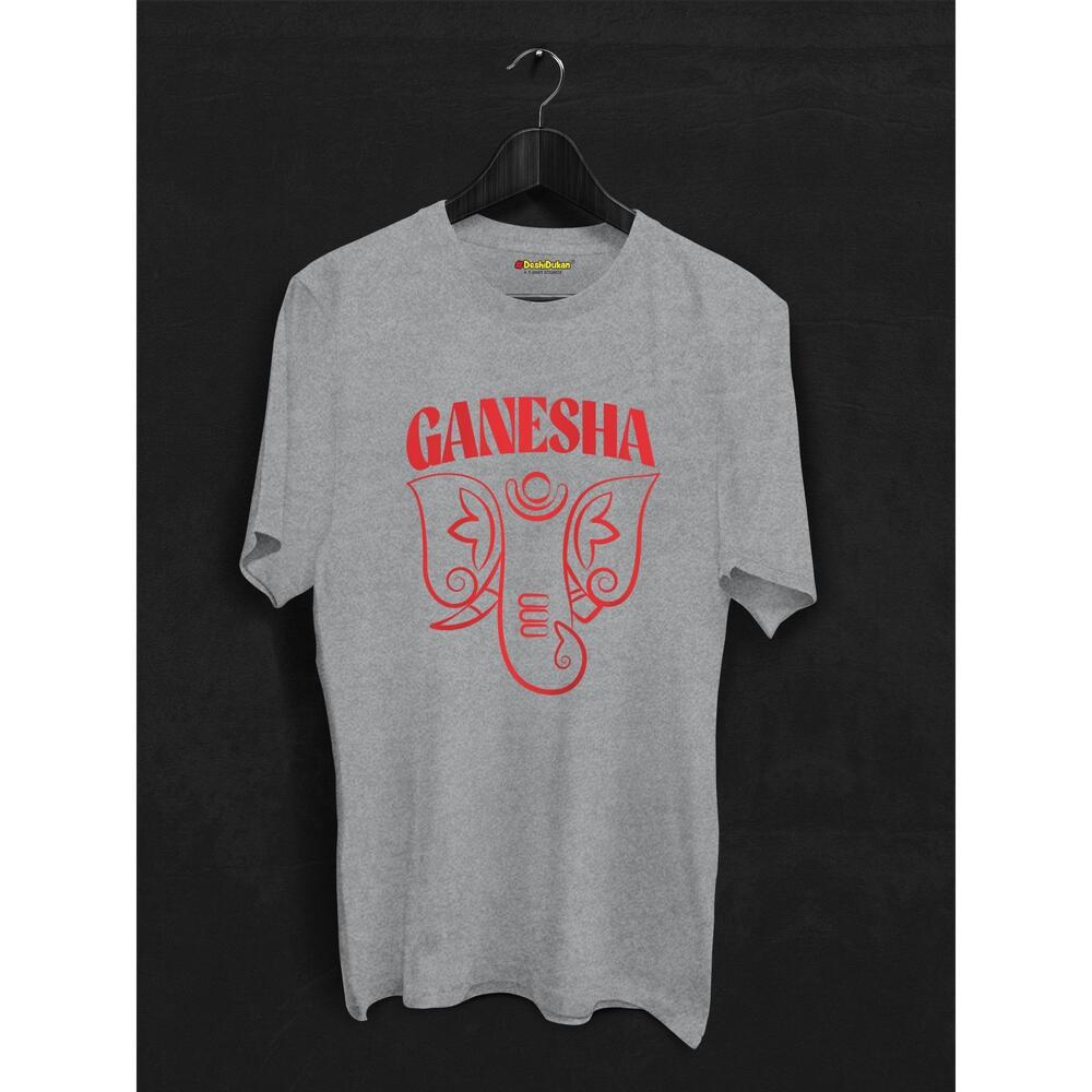 Ganesha Text With Ganpati Face Tshirt